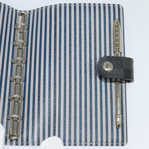 LOUIS VUITTON Damier Graphite Agenda PM Day Planner Cover R20030 LV Auth 113595A