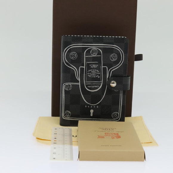 LOUIS VUITTON Damier Graphite Agenda PM Day Planner Cover R20030 LV Auth 113595A