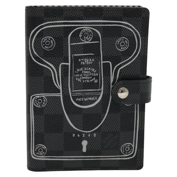 LOUIS VUITTON Damier Graphite Agenda PM Day Planner Cover R20030 LV Auth 113595A