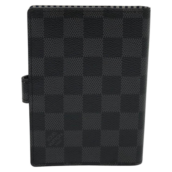 LOUIS VUITTON Damier Graphite Agenda PM Day Planner Cover R20030 LV Auth 113595A