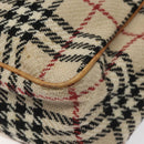 BURBERRY Nova Check Hand Bag Wool Beige Auth 113600-12