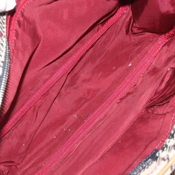 BURBERRY Nova Check Hand Bag Wool Beige Auth 113600