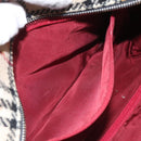 BURBERRY Nova Check Hand Bag Wool Beige Auth 113600-20