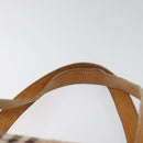 BURBERRY Nova Check Hand Bag Wool Beige Auth 113600-8