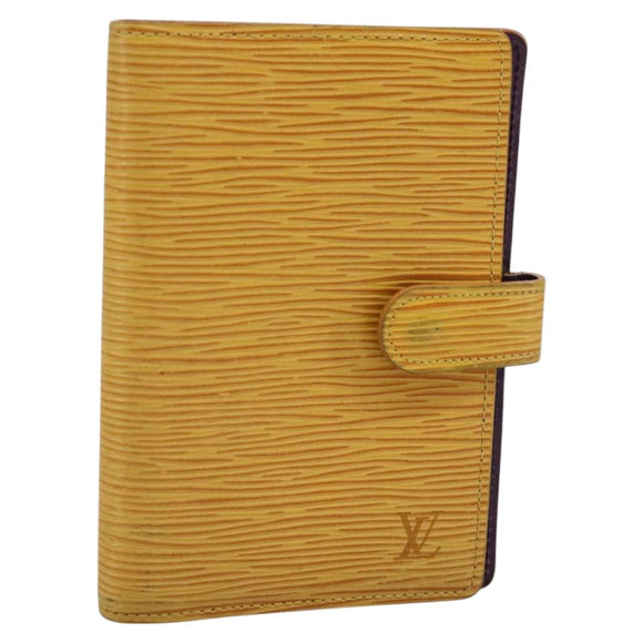 LOUIS VUITTON Epi Agenda PM Day Planner Cover Yellow R20059 LV Auth 113604
