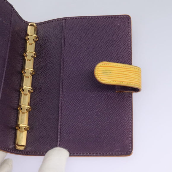 LOUIS VUITTON Epi Agenda PM Day Planner Cover Yellow R20059 LV Auth 113604