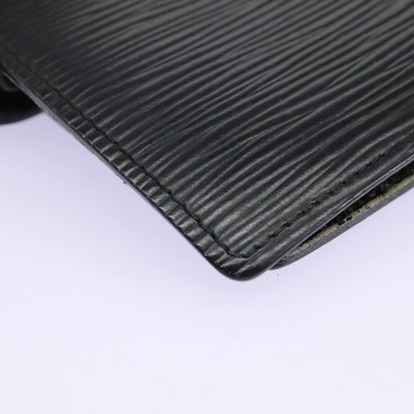 LOUIS VUITTON Epi Agenda PM Day Planner Cover Black R20052 LV Auth 113605