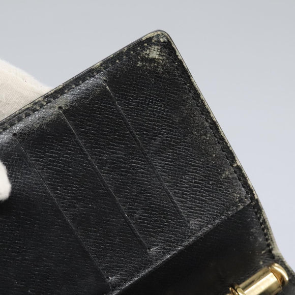 LOUIS VUITTON Epi Agenda PM Day Planner Cover Black R20052 LV Auth 113605