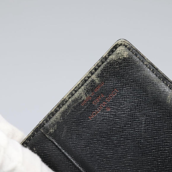 LOUIS VUITTON Epi Agenda PM Day Planner Cover Black R20052 LV Auth 113605