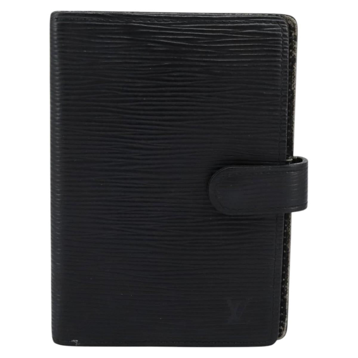 LOUIS VUITTON Epi Agenda PM Day Planner Cover Black R20052 LV Auth 113605 - 0