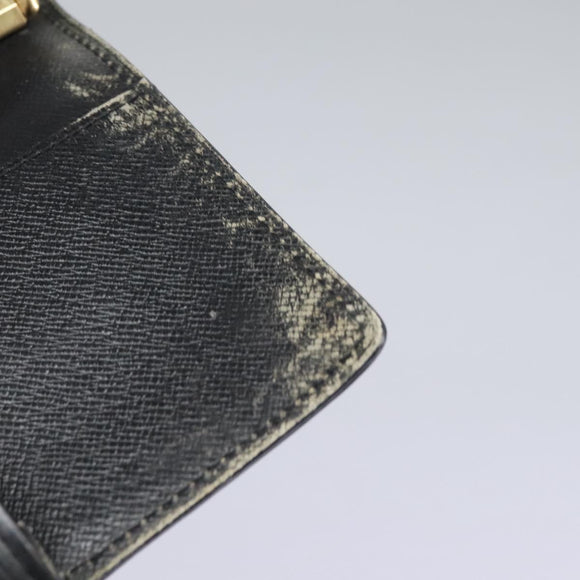 LOUIS VUITTON Epi Agenda PM Day Planner Cover Black R20052 LV Auth 113605