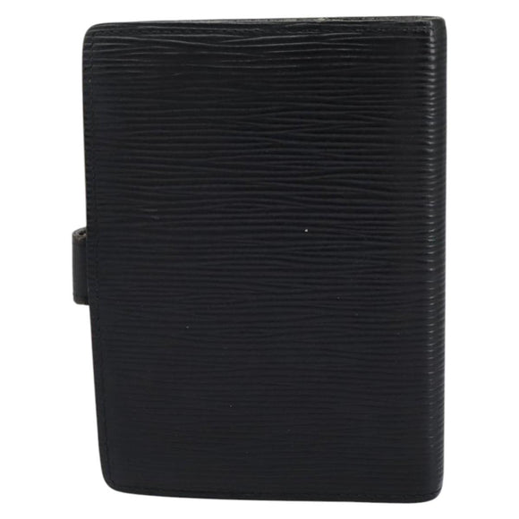 LOUIS VUITTON Epi Agenda PM Day Planner Cover Black R20052 LV Auth 113605