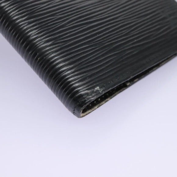 LOUIS VUITTON Epi Agenda PM Day Planner Cover Black R20052 LV Auth 113605