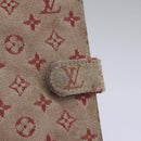 LOUIS VUITTON Monogram Mini Agenda PM Day Planner Cover Red R20912 Auth 113615-17