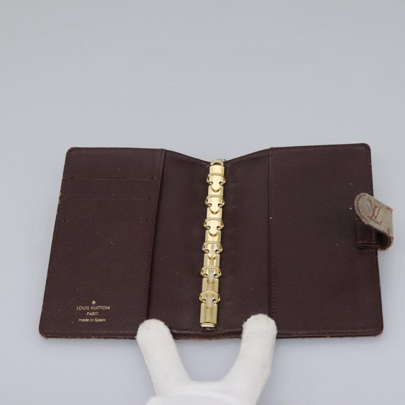 LOUIS VUITTON Monogram Mini Agenda PM Day Planner Cover Red R20912 Auth 113615