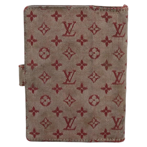 LOUIS VUITTON Monogram Mini Agenda PM Day Planner Cover Red R20912 Auth 113615