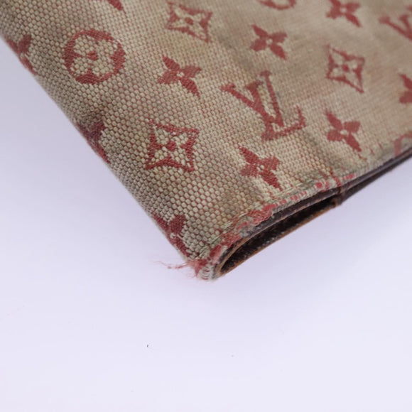 LOUIS VUITTON Monogram Mini Agenda PM Day Planner Cover Red R20912 Auth 113615