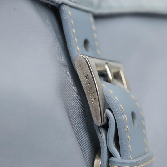 PRADA Shoulder Bag Nylon Light Blue Auth 113631