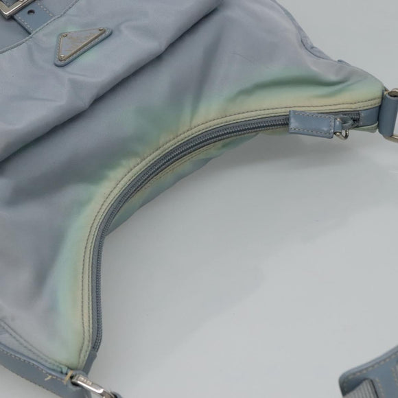 PRADA Shoulder Bag Nylon Light Blue Auth 113631