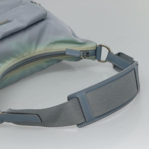 PRADA Shoulder Bag Nylon Light Blue Auth 113631