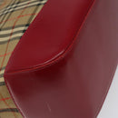 BURBERRY Nova Check Hand Bag Canvas Beige Auth 113637-13