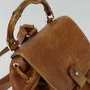 GUCCI Bamboo Backpack Leather Brown 003 1956 0030 Auth 113656-6