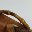 GUCCI Bamboo Backpack Leather Brown 003 1956 0030 Auth 113656-14