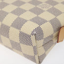 LOUIS VUITTON Damier Azur Pochette Cosmetic GM Pouch N23346 LV Auth 113671V-15