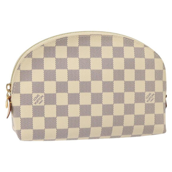 LOUIS VUITTON Damier Azur Pochette Cosmetic GM Pouch N23346 LV Auth 113671V
