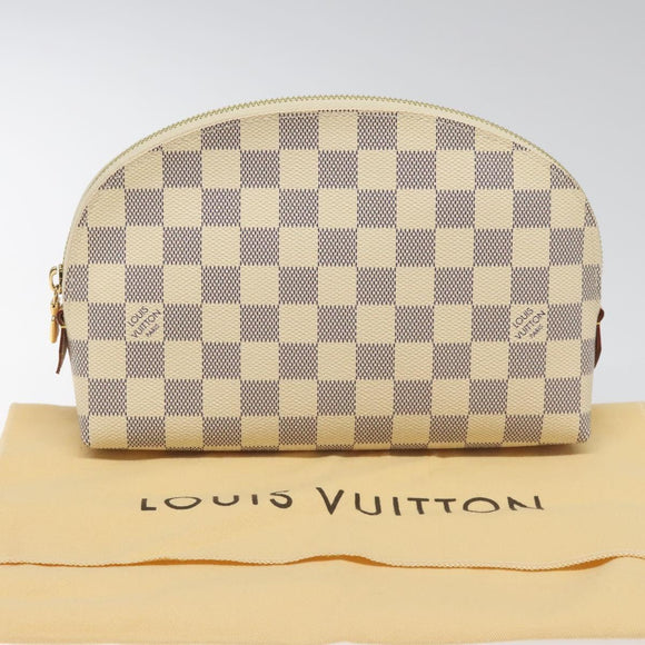 LOUIS VUITTON Damier Azur Pochette Cosmetic GM Pouch N23346 LV Auth 113671V