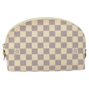 LOUIS VUITTON Damier Azur Pochette Cosmetic GM Pouch N23346 LV Auth 113671V-13