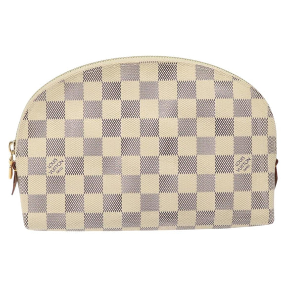 LOUIS VUITTON Damier Azur Pochette Cosmetic GM Pouch N23346 LV Auth 113671V