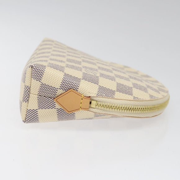LOUIS VUITTON Damier Azur Pochette Cosmetic GM Pouch N23346 LV Auth 113671V