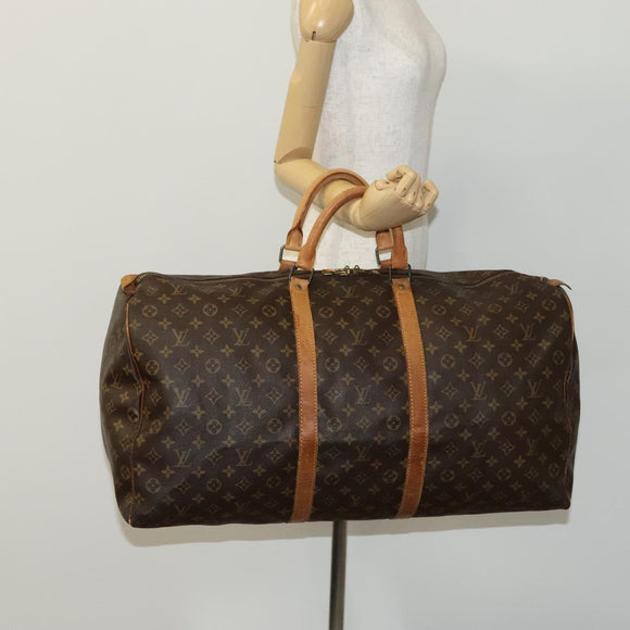 LOUIS VUITTON Monogram Keepall 60 Boston Bag M41422 LV Auth 113683