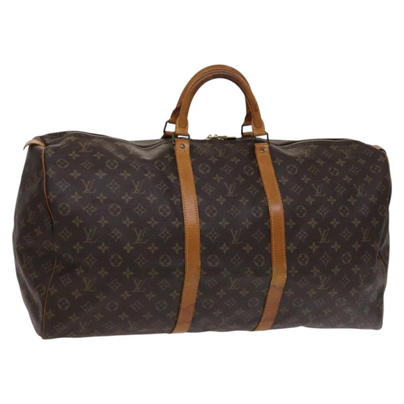 LOUIS VUITTON Monogram Keepall 60 Boston Bag M41422 LV Auth 113684