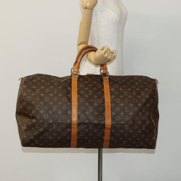 LOUIS VUITTON Monogram Keepall 60 Boston Bag M41422 LV Auth 113684
