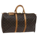 LOUIS VUITTON Monogram Keepall 50 Boston Bag M41426 LV Auth 113687-1