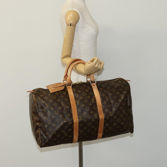 LOUIS VUITTON Monogram Keepall 50 Boston Bag M41426 LV Auth 113687