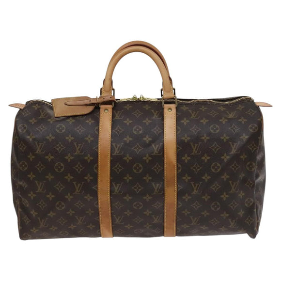 LOUIS VUITTON Monogram Keepall 50 Boston Bag M41426 LV Auth 113687