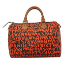 LOUIS VUITTON Monogram Graffiti Speedy 30 Hand Bag Orange M93705 LV Auth 113708A-2