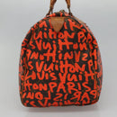 LOUIS VUITTON Monogram Graffiti Speedy 30 Hand Bag Orange M93705 LV Auth 113708A-3