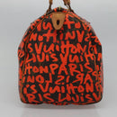 LOUIS VUITTON Monogram Graffiti Speedy 30 Hand Bag Orange M93705 LV Auth 113708A-4
