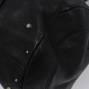 Chloe Mr Paddington Hand Bag Leather Black Silver Auth 113730V-11