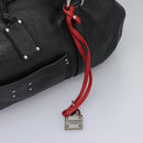 Chloe Mr Paddington Hand Bag Leather Black Silver Auth 113730V-15