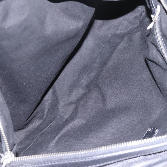 Chloe Mr Paddington Hand Bag Leather Black Silver Auth 113730V