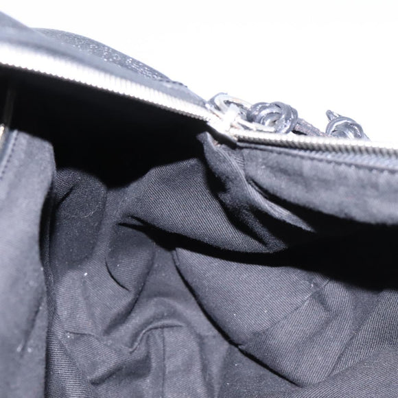 Chloe Mr Paddington Hand Bag Leather Black Silver Auth 113730V