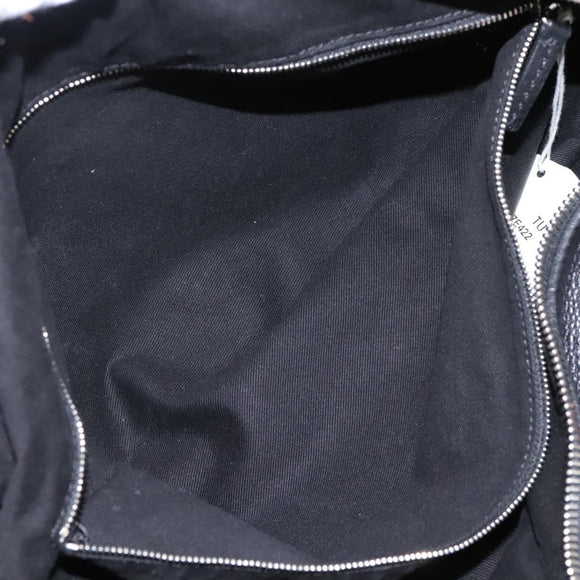 Chloe Mr Paddington Hand Bag Leather Black Silver Auth 113730V