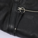 Chloe Mr Paddington Hand Bag Leather Black Silver Auth 113730V-22