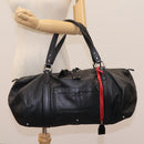 Chloe Mr Paddington Hand Bag Leather Black Silver Auth 113730V-25