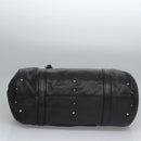 Chloe Mr Paddington Hand Bag Leather Black Silver Auth 113730V-8